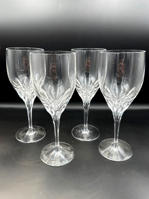 4 x XL Lead Crystal Wine Glasses Nachtmann