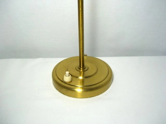 Image 1 of Table Lamps (2), Mid Century Modern, Art Deco, Scandinavian, Nordic, Minimalist, Falkenbergs Belysning, Brass, Glass,