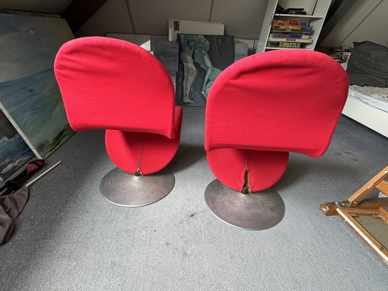 Image 1 of 2x Verner Panton System 123 Chairs Frits Hansen