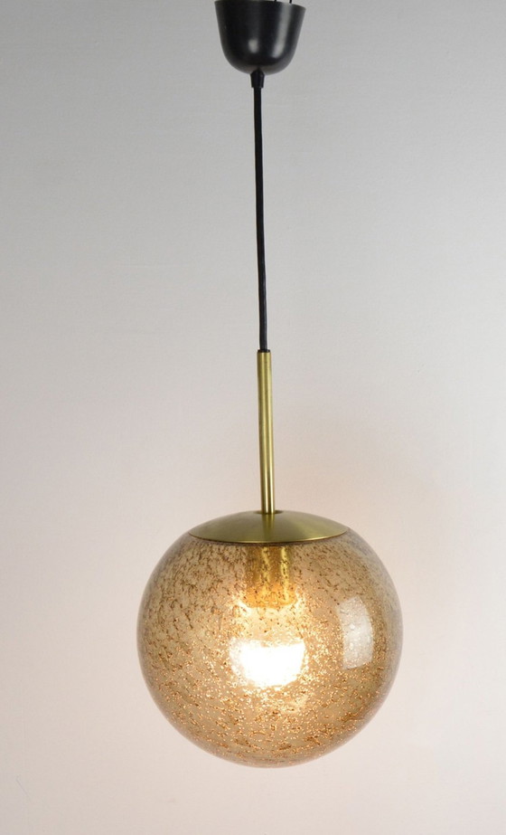 Image 1 of Beautiful Midcentury Globe Pendant Lamp Peill&Putzler