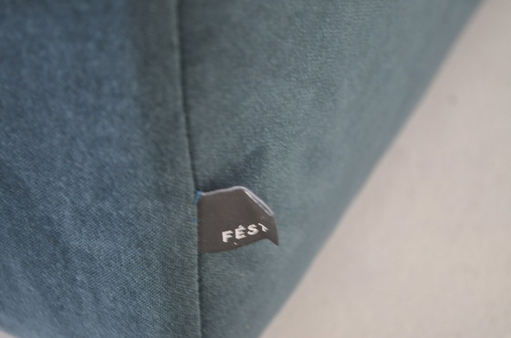 Image 1 of Fest blue velvet sofa