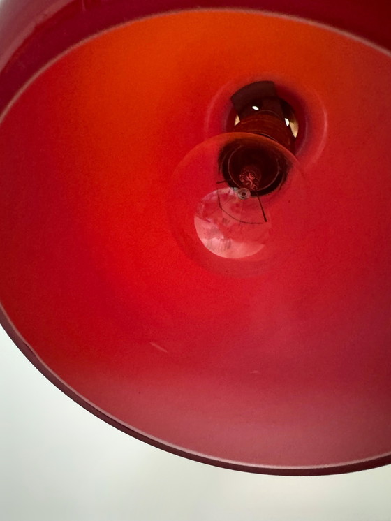 Image 1 of Red Opaline 60's hanging lamp