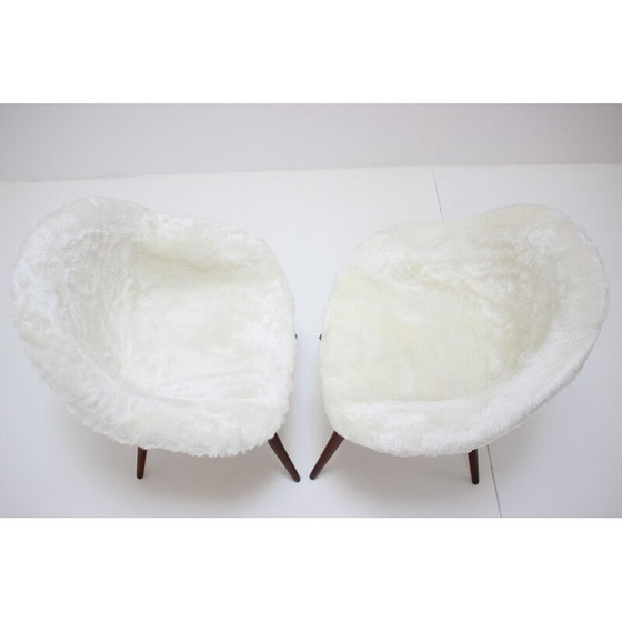 Image 1 of Pair of vintage wooden lounge chairs by Miroslav Navratil, Czechoslovakia 1960