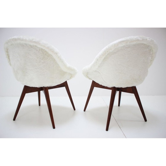 Image 1 of Pair of vintage wooden lounge chairs by Miroslav Navratil, Czechoslovakia 1960