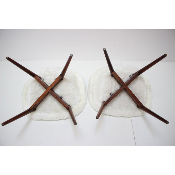 Image 1 of Pair of vintage wooden lounge chairs by Miroslav Navratil, Czechoslovakia 1960