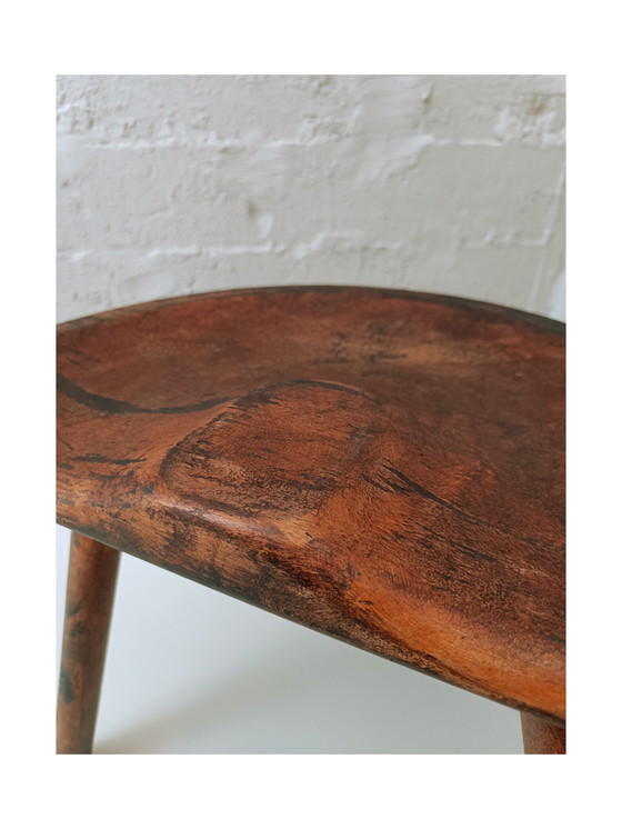 Image 1 of Scandinavian Mid - Century Oak Stool