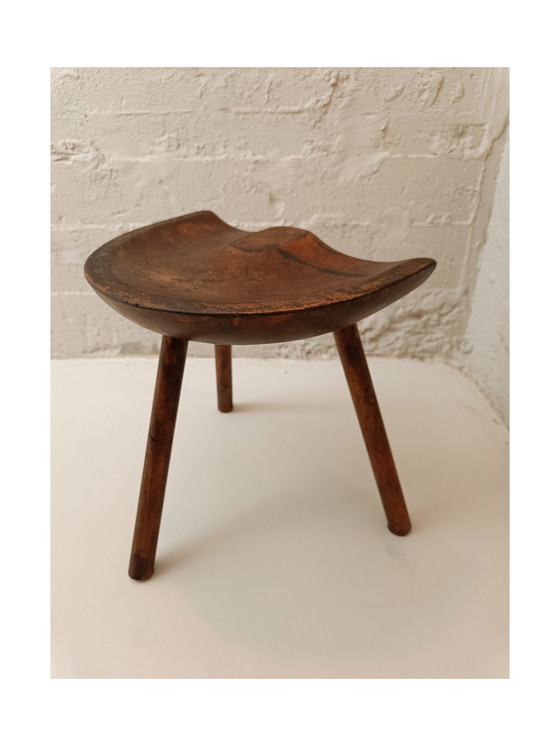 Image 1 of Scandinavian Mid - Century Oak Stool