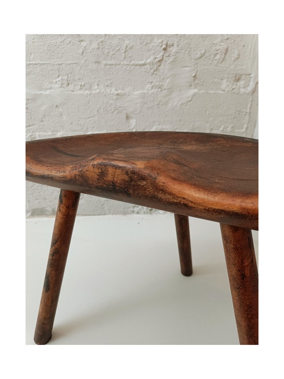 Image 1 of Scandinavian Mid - Century Oak Stool