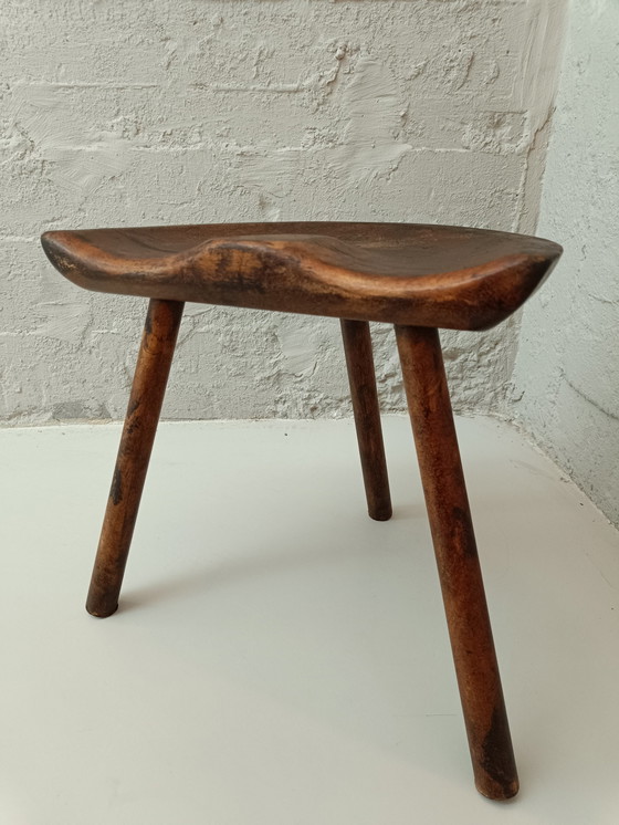 Image 1 of Tabouret scandinave en chêne Mid Century