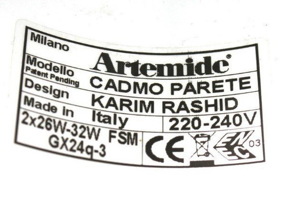 Image 1 of Lampada da parete Artemido