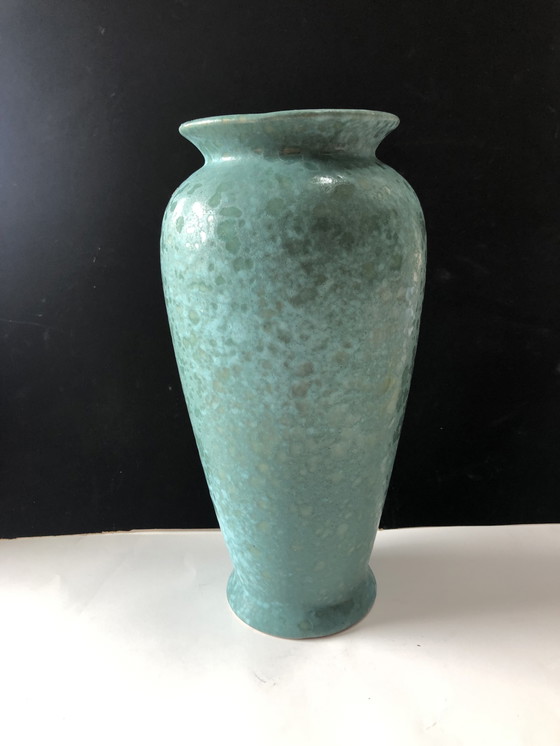 Image 1 of Scheurich turquoise vase with sponge