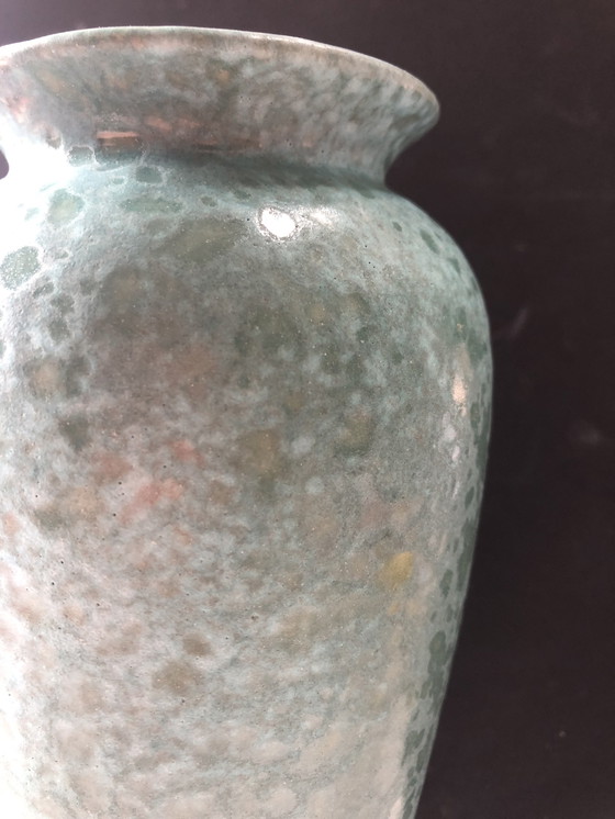 Image 1 of Scheurich turquoise vase with sponge