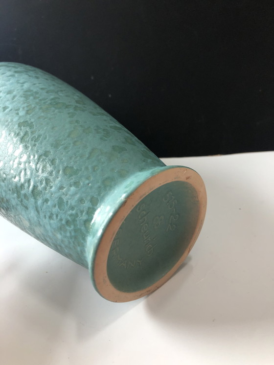 Image 1 of Scheurich turquoise vase with sponge