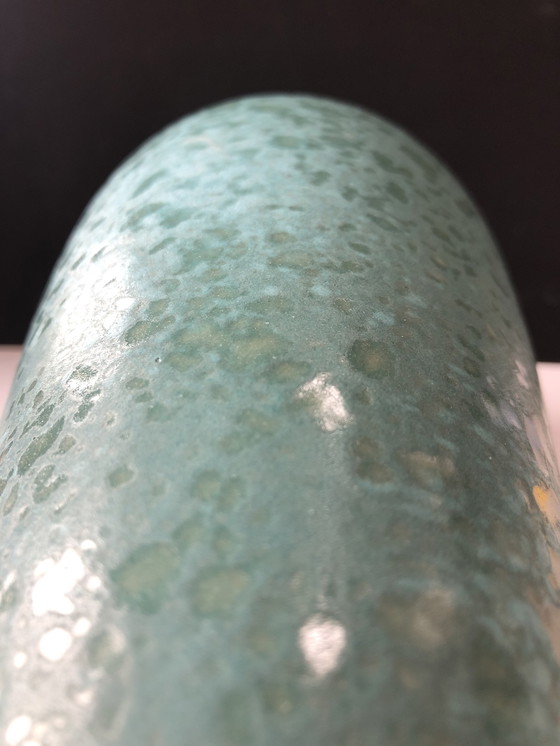 Image 1 of Vase Scheurich turquoise avec éponge