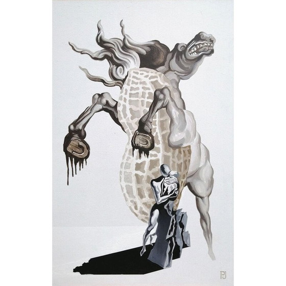 Image 1 of Vintage acrylic painting "Peanut and love" by Pierre Jacob