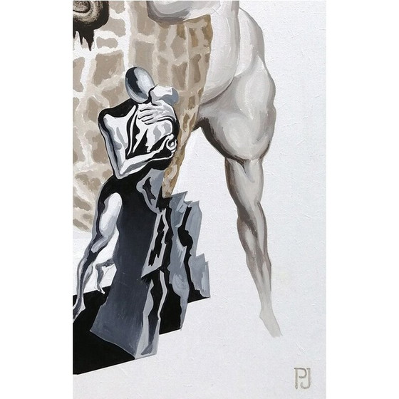 Image 1 of Vintage acrylic painting "Peanut and love" by Pierre Jacob