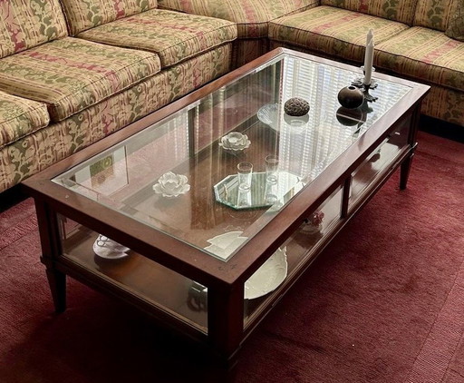 Coffee Table With Glass Top From Gescher & Kemper