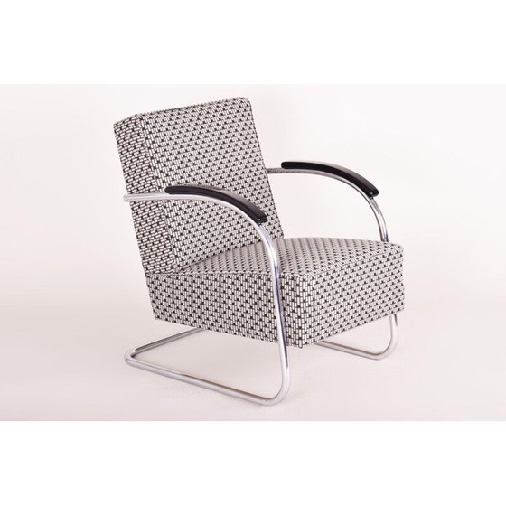 Image 1 of Vintage grey armchair by Mucker Melder, Czechoslovakia 1930s 