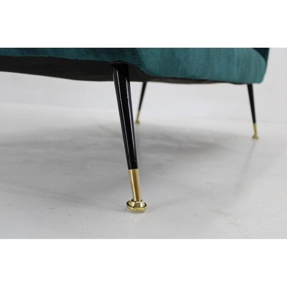 Image 1 of Vintage 2-seater sofa in velvet fabric, Italy 1950