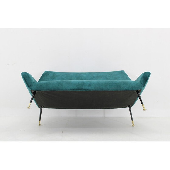 Image 1 of Vintage 2-seater sofa in velvet fabric, Italy 1950