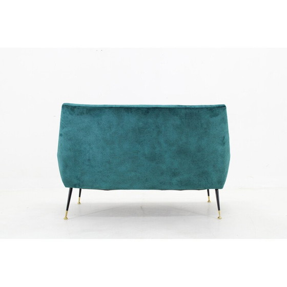 Image 1 of Vintage 2-seater sofa in velvet fabric, Italy 1950