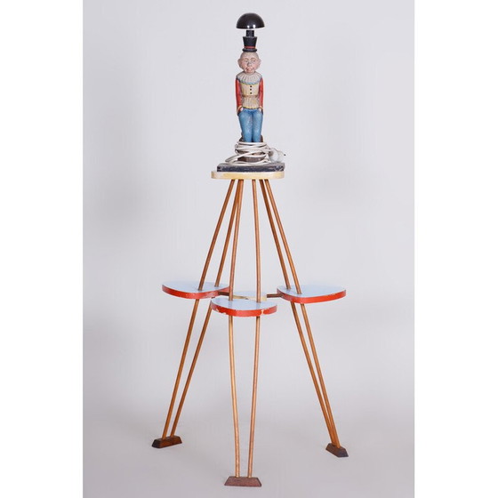 Image 1 of Vintage beechwood and umakart flower stand, Czechia 1950