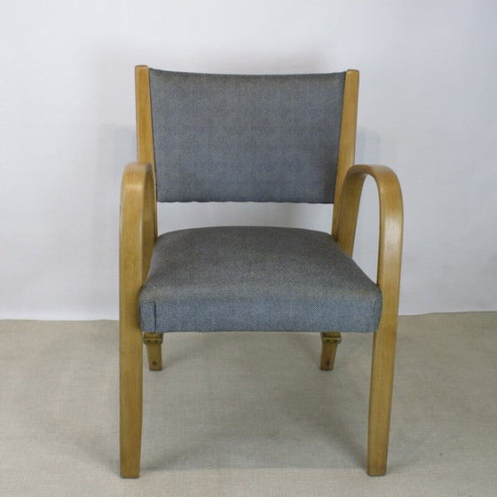 Image 1 of Poltrona vintage Bridge Bow Wood per Hugues Steiner, 1950
