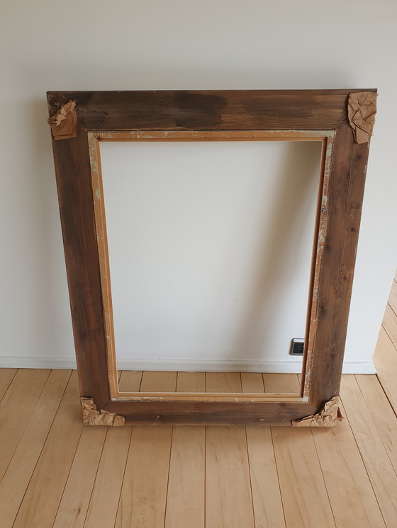 Image 1 of Cornice barocca in legno massello color oro