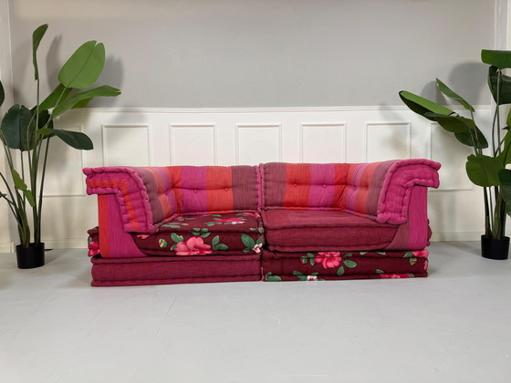 Image 1 of Roche Bobois Mah Jong Designer Sofa Fabric Couch Handmade