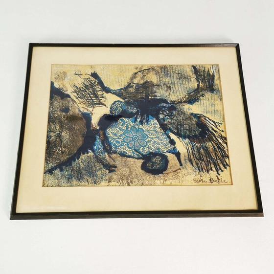 Image 1 of Litografia d'epoca "Composizione" di Grete Balle, Danimarca 1972