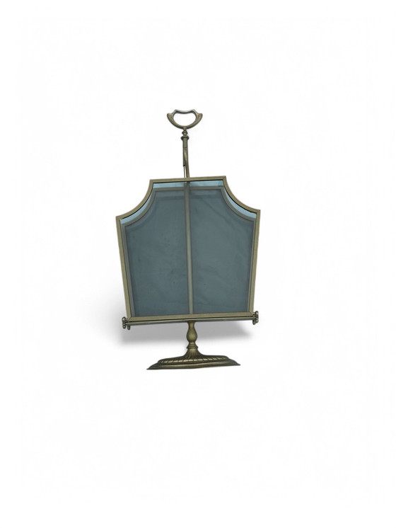 Image 1 of Antique Metal And Glass Magazine Rack