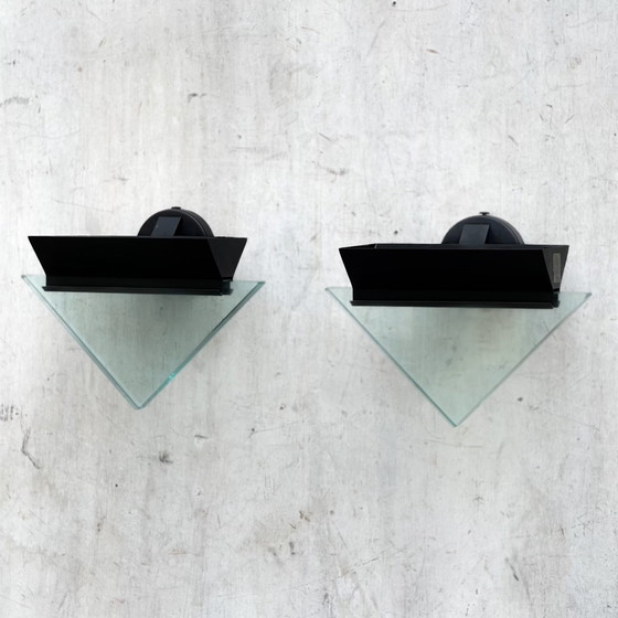 Image 1 of 2X Candle, Fontana Arte Tria Wall Lights, Roberto Cardin
