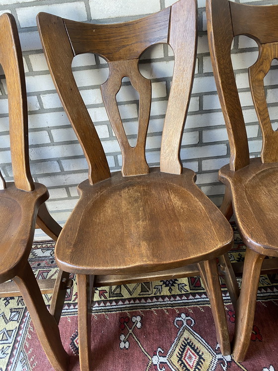 Image 1 of 4x Vintage Brutalist Chairs