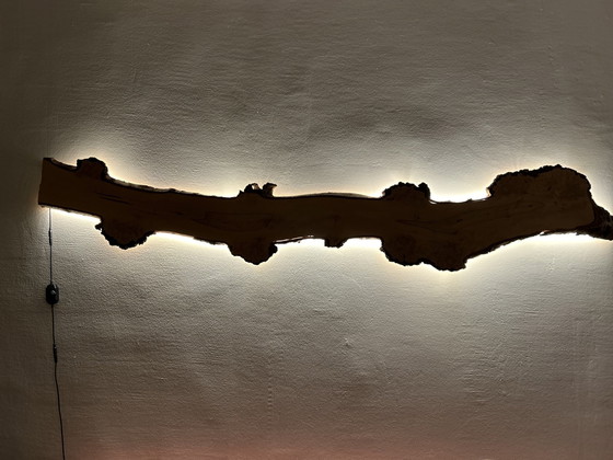 Image 1 of Lámpara de pared decorativa de madera natural