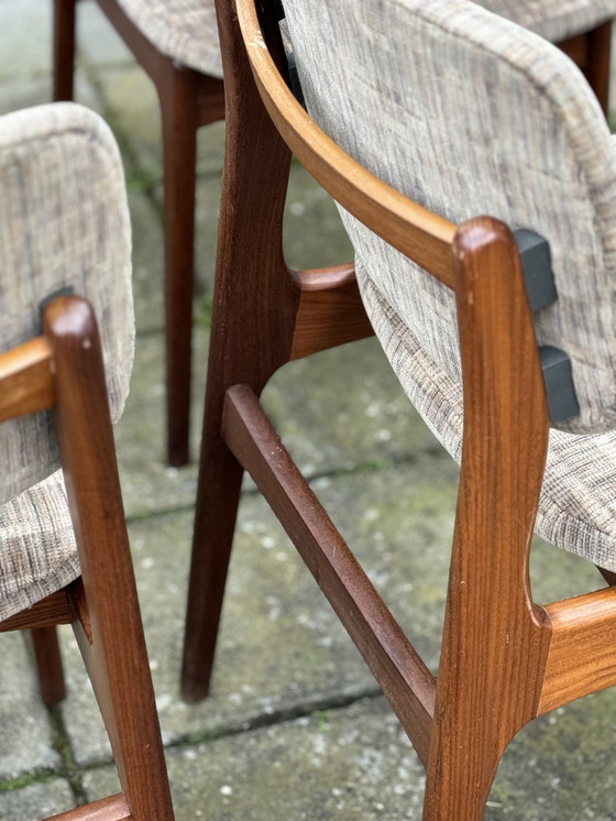 Image 1 of 4x Vintage Teak Dining Chairs