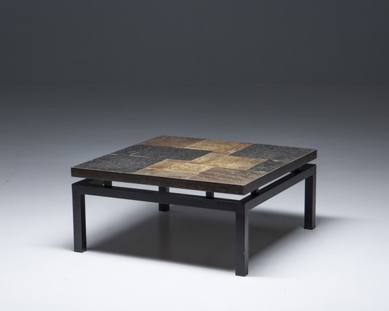 Image 1 of Coffee Table with Natural Stone Top, Netherlands, 1970s