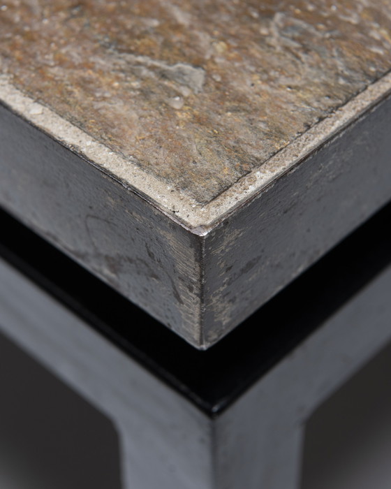 Image 1 of Coffee Table with Natural Stone Top, Netherlands, 1970s