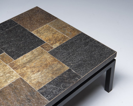 Image 1 of Coffee Table with Natural Stone Top, Netherlands, 1970s