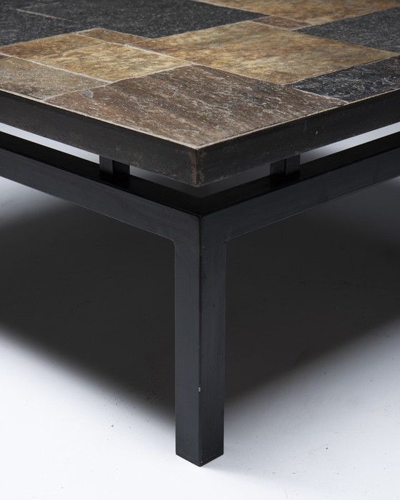 Image 1 of Coffee Table with Natural Stone Top, Netherlands, 1970s