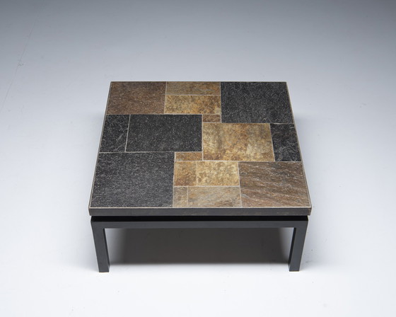 Image 1 of Coffee Table with Natural Stone Top, Netherlands, 1970s