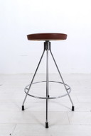 2x tabourets de bar vintage chromés, set