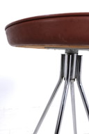 2x tabourets de bar vintage chromés, set