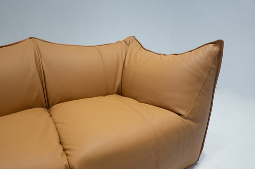 Mid-Century Modern Sofa Model Le Bambole By Mario Bellini For B&B Italia, Cognac Leather, 1970S- 2 Available