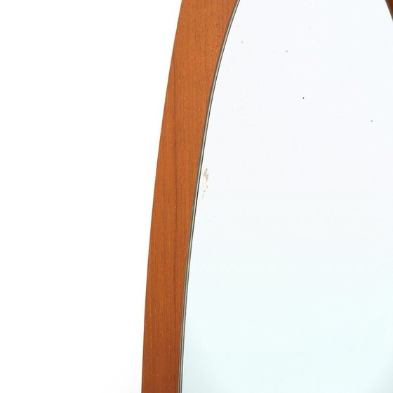 Image 1 of Vintage curved plywood mirror, Italy 1960