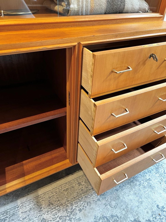 Image 1 of 1950s display case with drawers and door