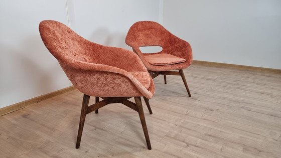 Image 1 of 2x Miroslav Navratil Shell Armchairs