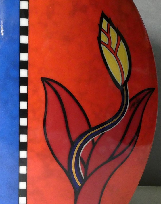Image 1 of Colored designer vase, Rosenthal, porcelain, J.V.D. Vaart, signed