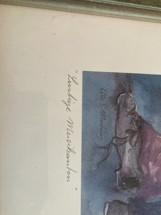 Image 1 of Ute S Mertens 2 Lithographs Of Clowns