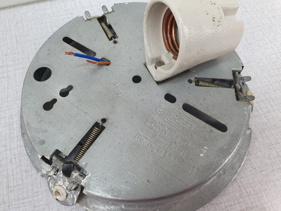 Image 1 of Lampada da soffitto in vetro satinato bianco Rzb. Lampada da soffitto quadrata vintage. 