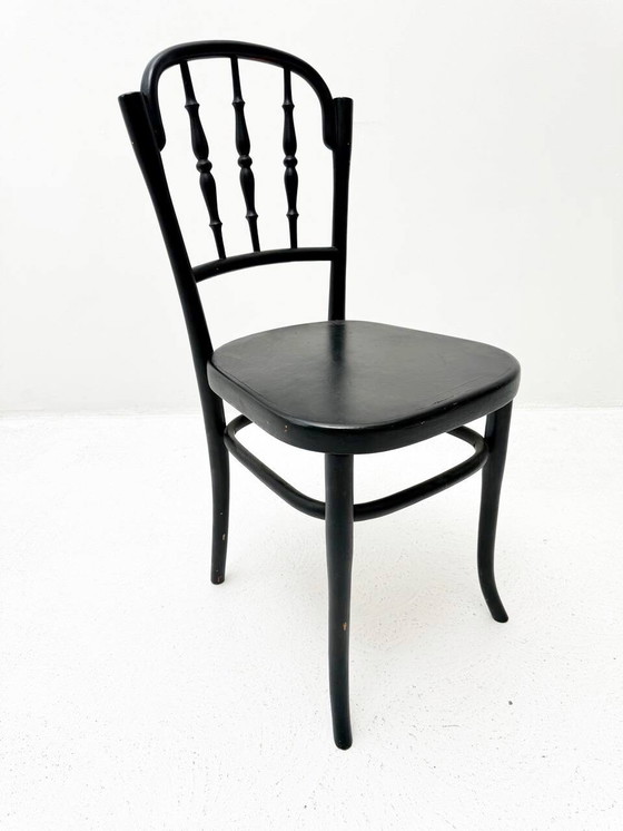 Image 1 of Black bentwood stain chair in the style of Jacob & Josef Kohn